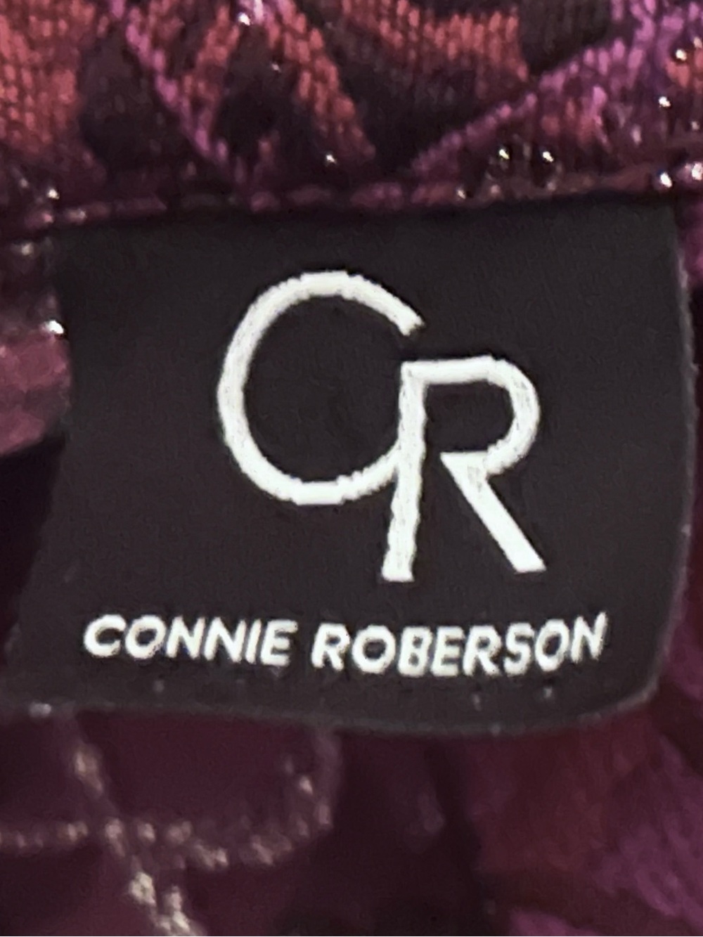 100% Silk CONNIE ROBERSON Jacket Tapestry Brocade Small Burgundy Designer - Picture 14 of 15